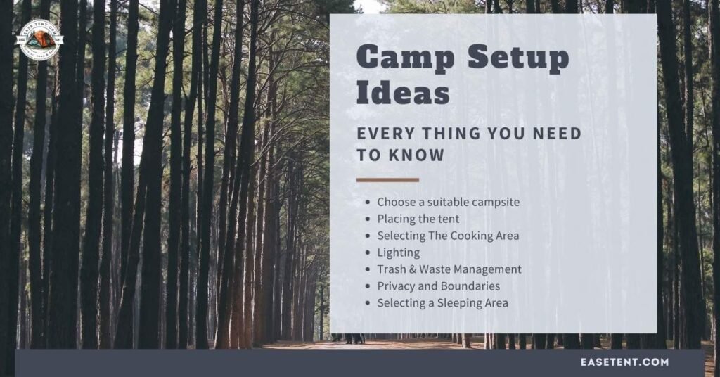 Camp setup ideas