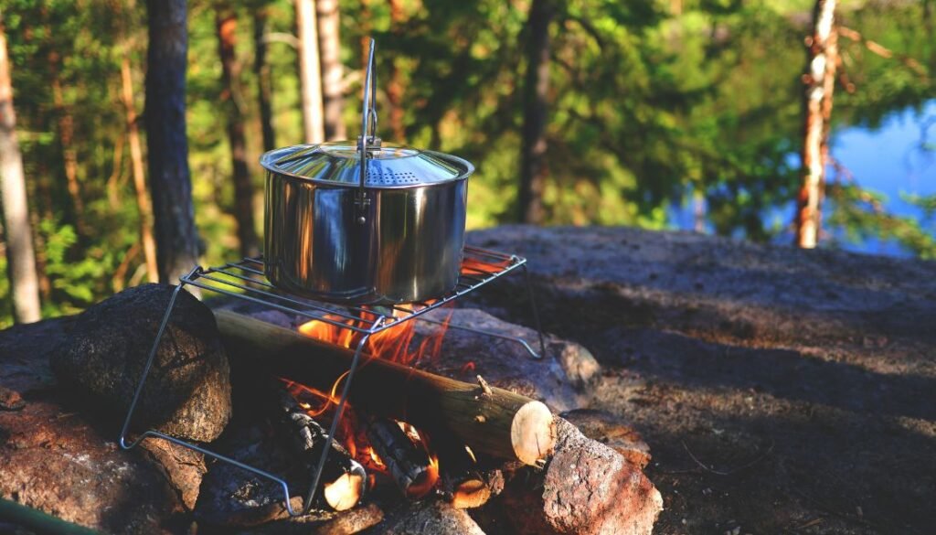 Cooking when camping trip