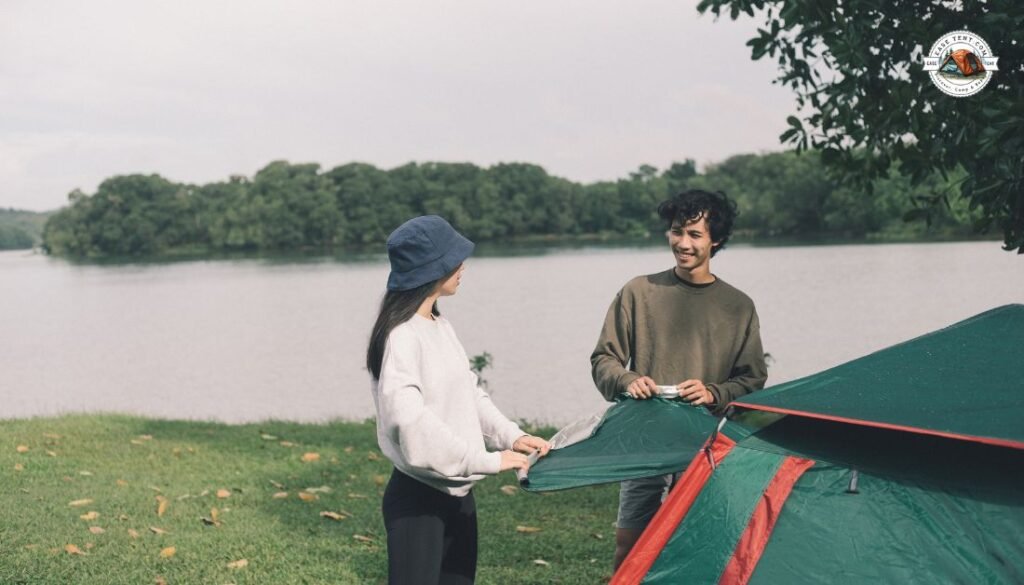 using tarps and other protective layers on tent for avoiding any circumstances